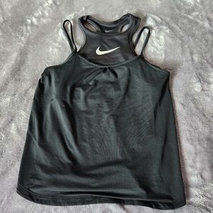 Girls Nike Black Tanktop (sports bra built in)